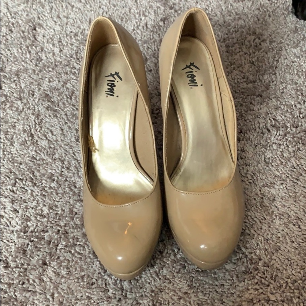 Tan, tall heel